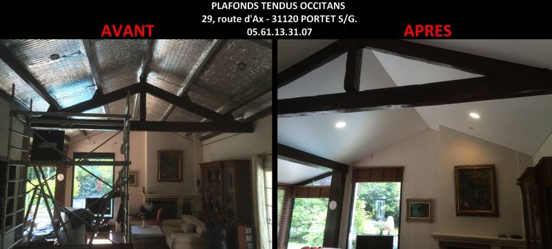 Est-il possible de mettre un plafond tendu PVC en mezzanine avec velux sur Pamiers ?