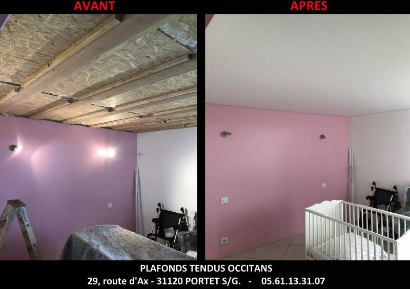 Comment recouvrir un plafond en bois brut avec des poutrelles (plancher) dans des chambres ? Toulouse
