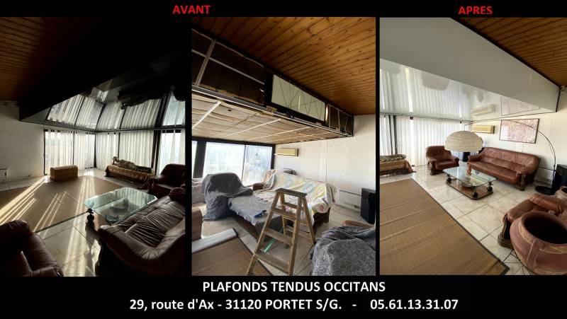 COMMENT FAIRE POUR REMPLACER LA COULEUR OU L'ASPECT DE MON PLAFOND TENDU, SUR TOULOUSE ?