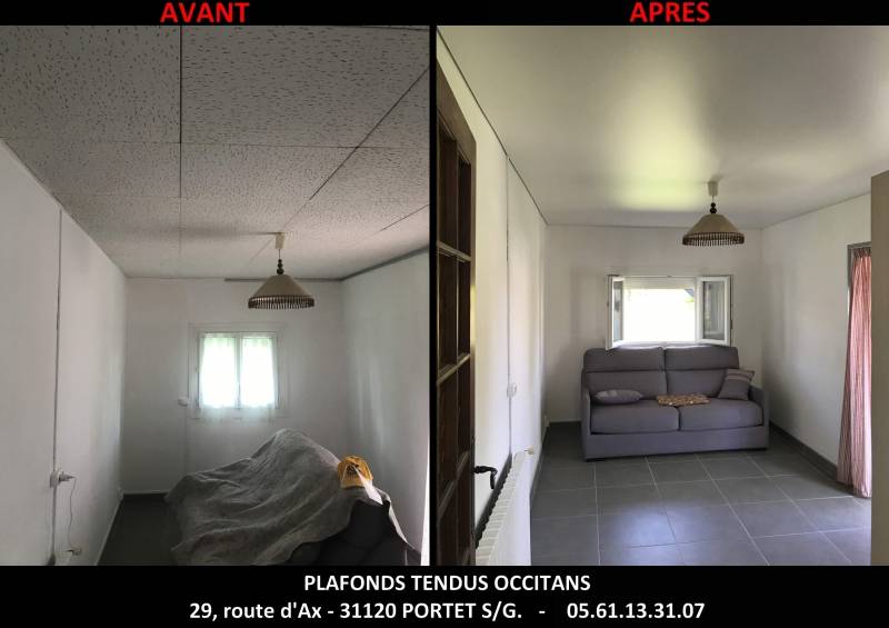 Comment cacher un plafond suspendu en plaques ou dalles 60 x 60, sur Séméac ?