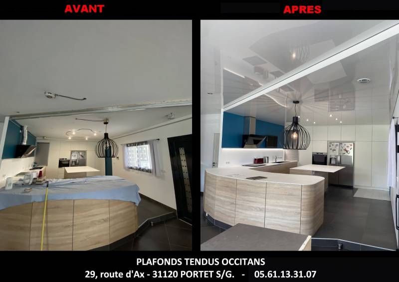 AVANT / APRES Plafonds Tendus Occitans Toulouse