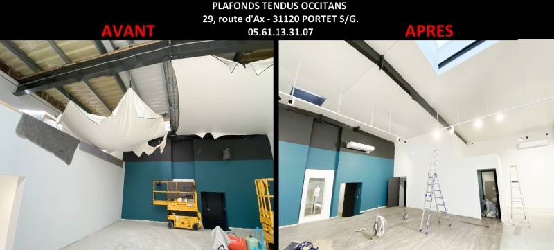 artisan plafond - chantier professionnel à Cornebarrieu by Plafonds Tendus Occitans Toulouse