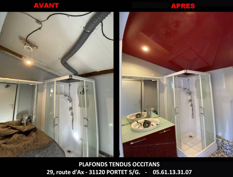 AVANT / APRES Plafonds Tendus Occitans Tournefeuille