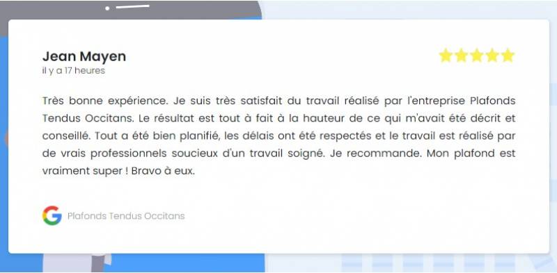 Avis sur Plafonds Tendus Occitans - Toulouse BARRISOL