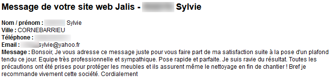 avis Plafonds Tendus Occitans toulouse