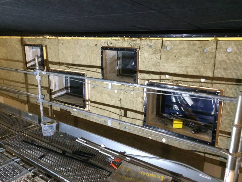 Mise en place isolant acoustique avant pose toile ARTOLIS, Ramonville