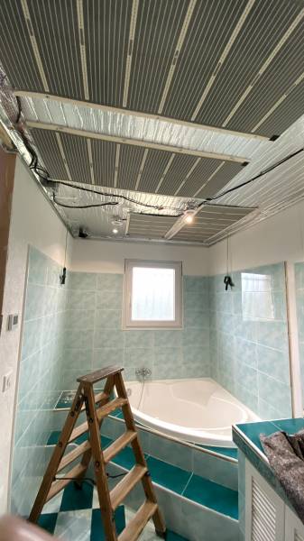 Plafond chauffant rayonnant dans les salles de bains - Toulouse  Plafonds Tendus Occitans