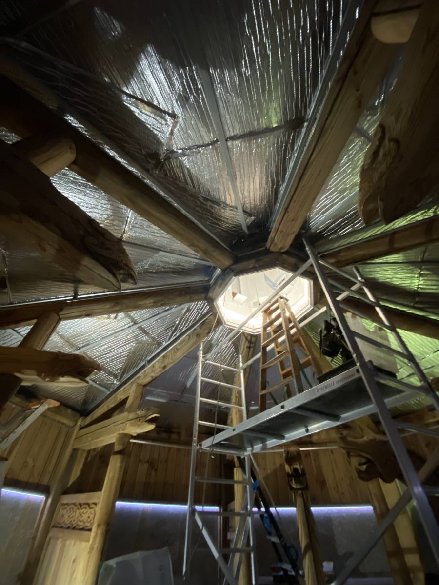 Thermes de CAPVERN les BAINS - Hammam noir mat et fibre optique Plafonds Tendus Occitans Toulouse - Foix