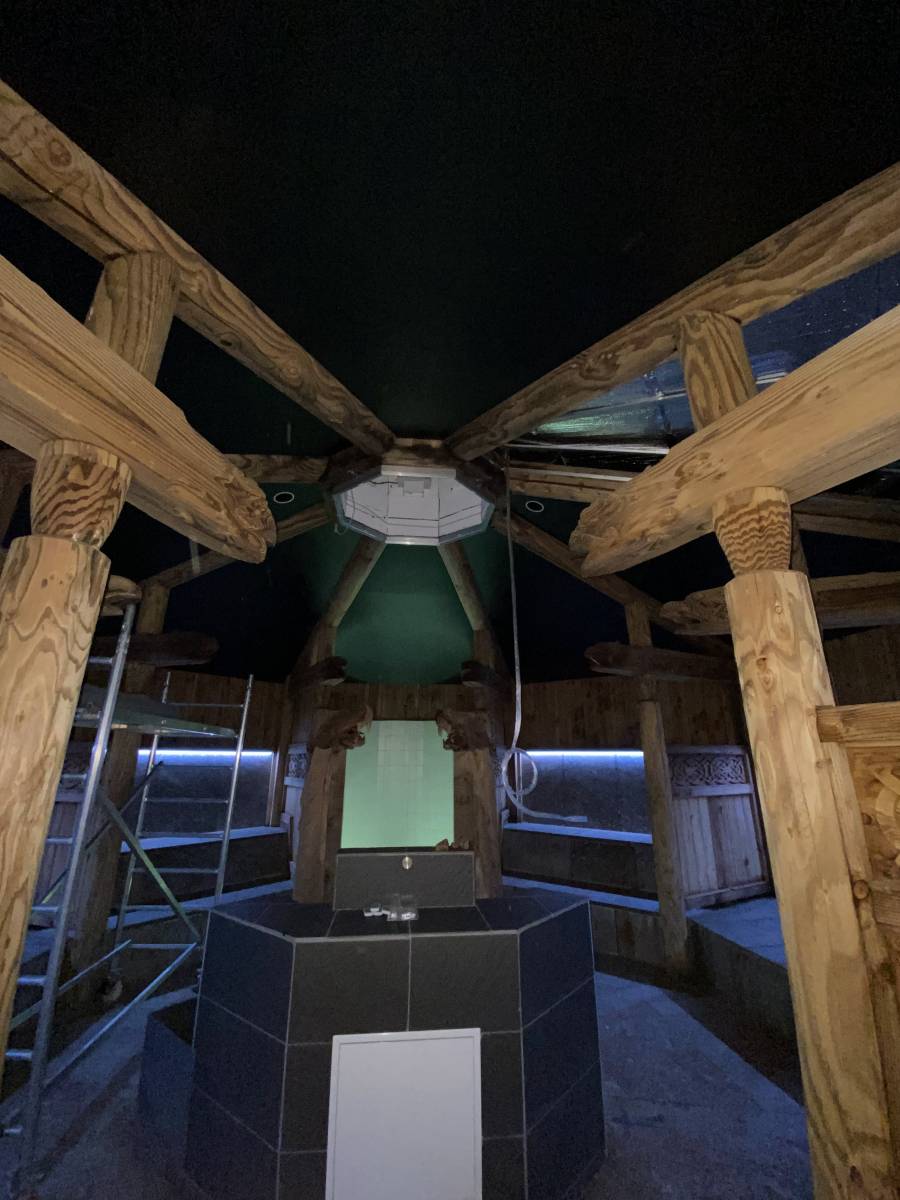 Thermes de CAPVERN les BAINS - Hammam noir mat et fibre optique Plafonds Tendus Occitans Toulouse - Salies du Salat