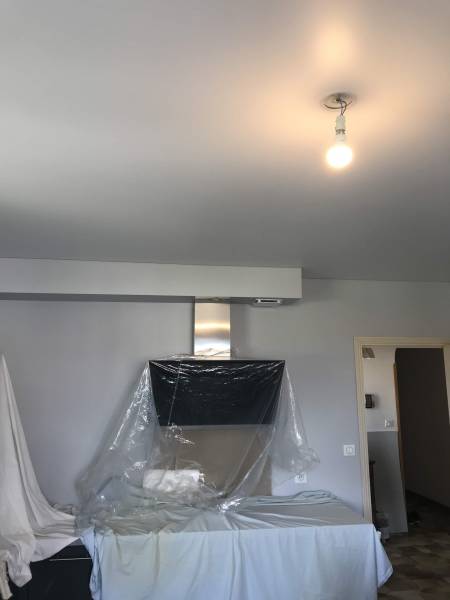 Projet rénovation cuisine avec plafond tendu BARRISOL sur Muret