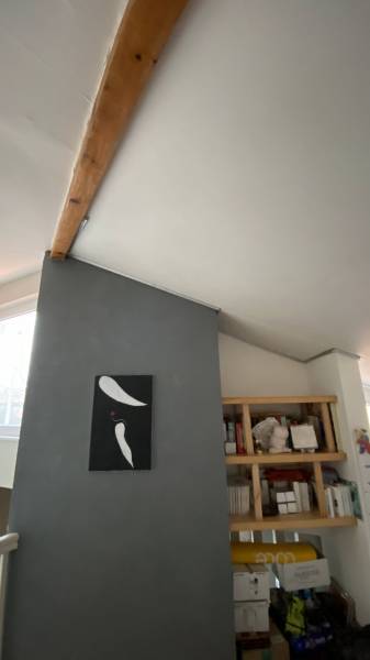 Cage d'escalier & bureau en mezzanine : plafonds irréguliers Plafonds tendus Occitans Toulouse St Alban