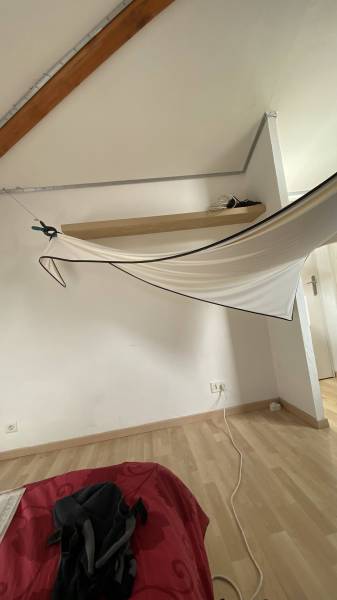 Cage d'escalier & bureau en mezzanine : plafonds irréguliers Plafonds tendus Occitans Toulouse Beauzelle