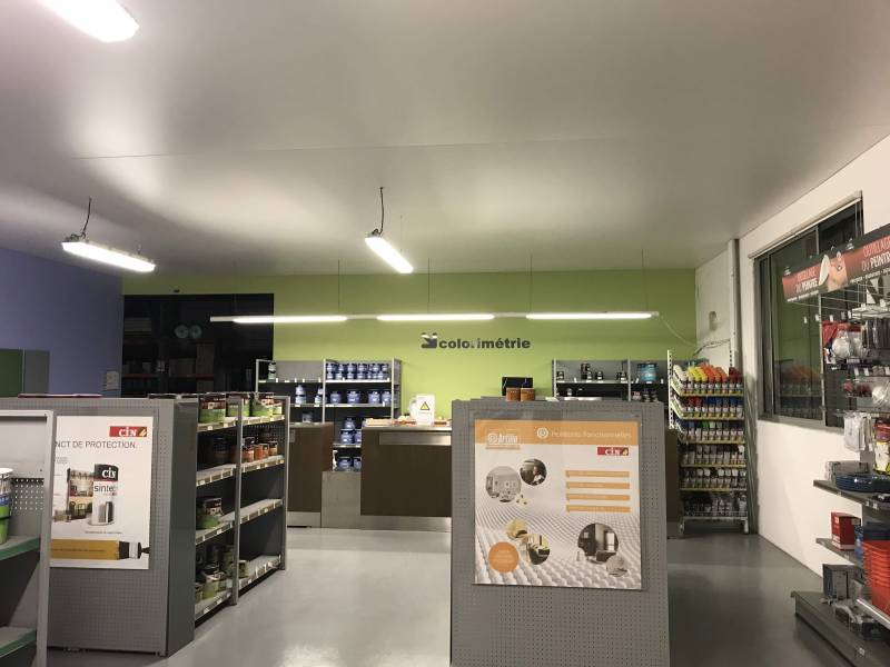 Abaissement plafond par pose faux-plafond tendu BARRISOL - St Alban Toulouse