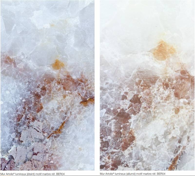 Marbre en trompe-l'oeil avec les toiles tendues BARRISOL, sur Portet sur Garonne