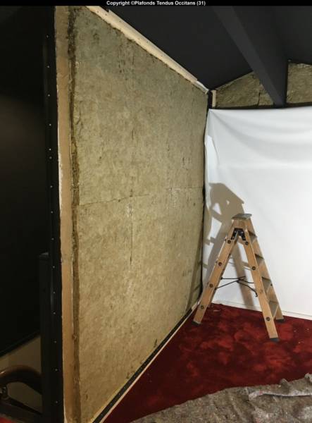 Des toiles murales acoustiques pour professionnels et particuliers, chantier sur Lagardelle sur Lèze