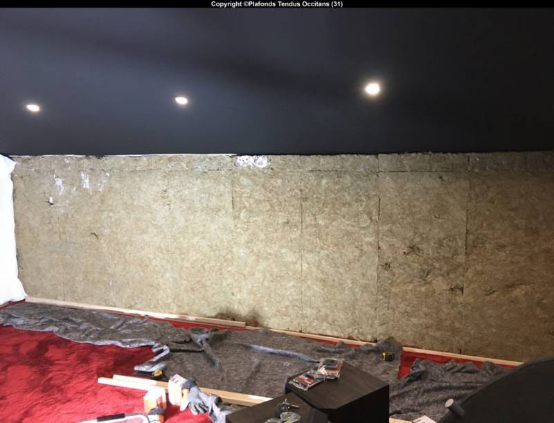 Mise en place des tasseaux pour structure bois Toile murale ARTOLIS by Plafonds Tendus Occitans Portet S/G