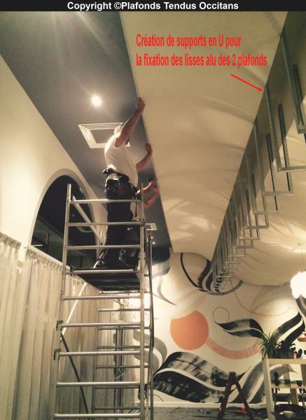 Plafond acoustique au Novotel de Toulouse