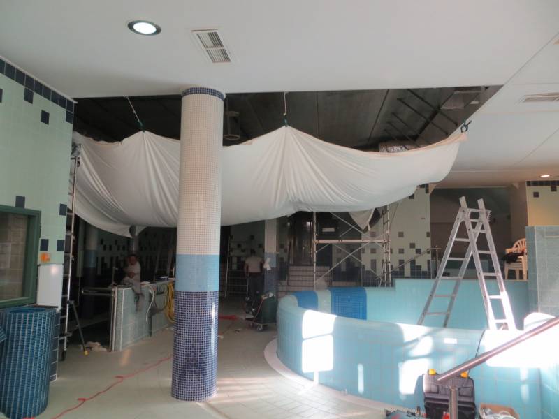 plafonds tendus dans thermes de Lectoure GERS 32