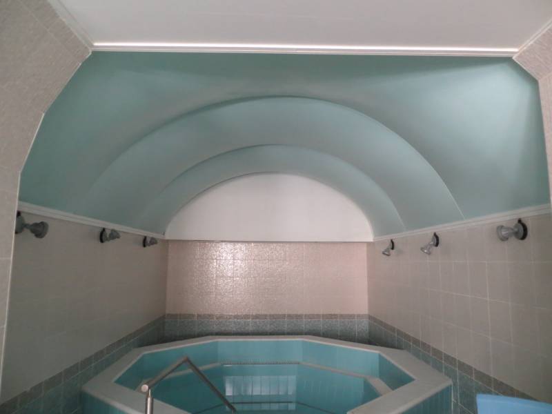 plafonds tendus en voûtes dans thermes de Lectoure GERS 32