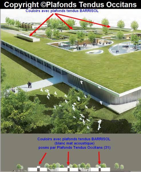 Plafonds Tendus Occitans - collège Lézignan Aude