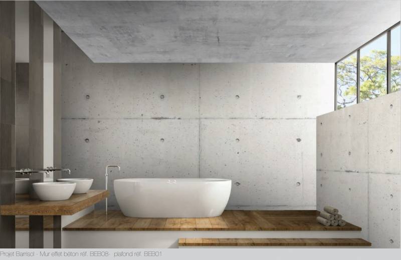 effet béton toile tendue et plafond tendu sur Muret by Plafonds Tendus Occitans