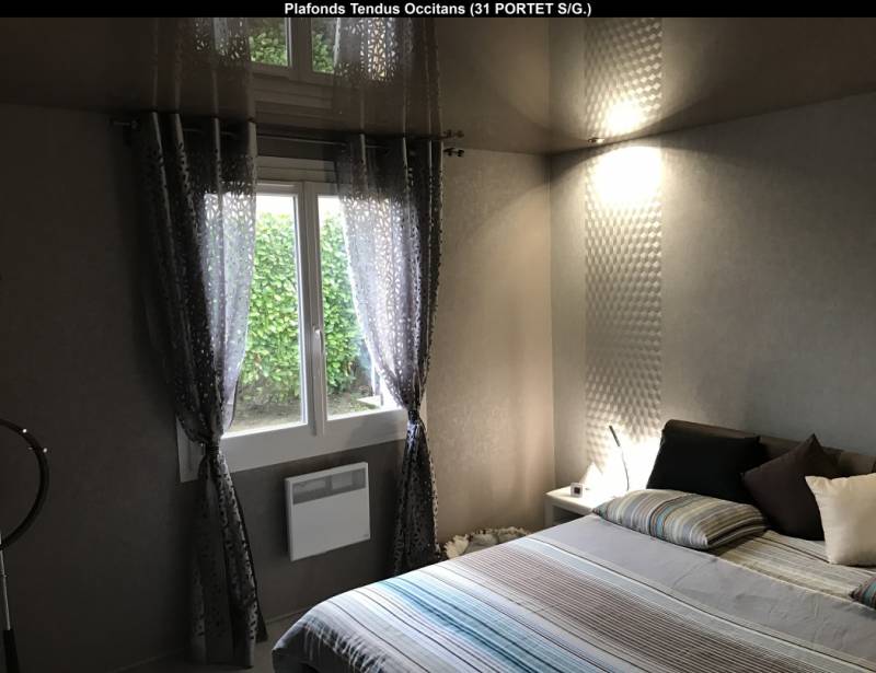 Pose plafond tendu BARRISOL laqué taupe - Le Vernet