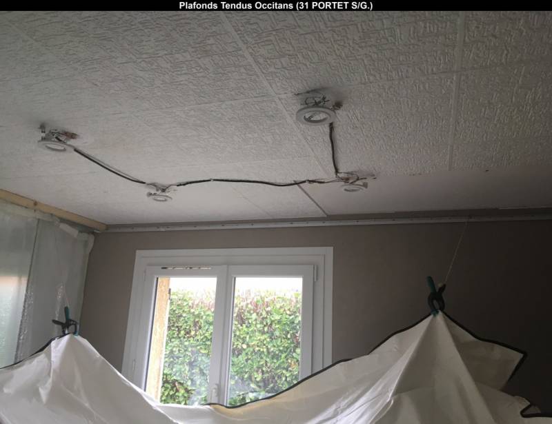 Plafond en plaques de polystyrène sur Nailloux - Plafonds Tendus Occitans Portet s/G.