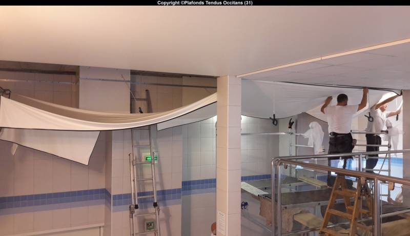 Chantier des thermes aquatiques  d’AX-Les-Thermes situé en Haute Garonne